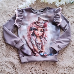 Bluza panel + falbanka