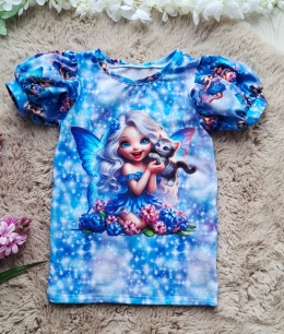 Bluzka panel wróżka rękaw mini bufka